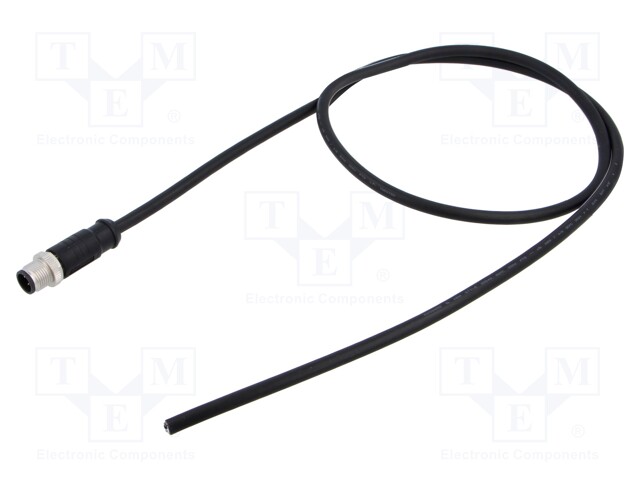 Connector: M12; plug; male; straight; Plating: gold-plated; cables