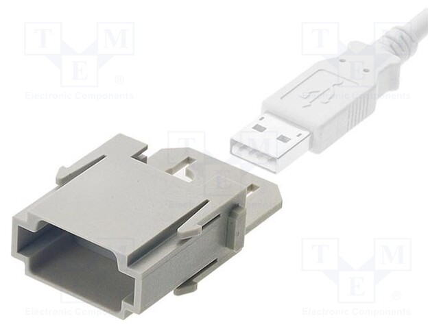 Connector: HAN; module; male; Han Modular USB; 1A; 50V; 500cycles