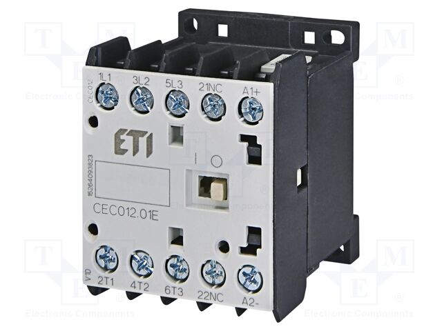 Contactor: 3-pole; NO x3; Auxiliary contacts: NC; 110VAC; 22A; CEC
