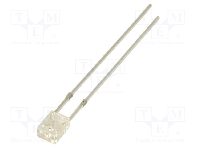 LED; orange; rectangular; 2x3x4mm; 180mcd; 120°; Front: flat; 5mA