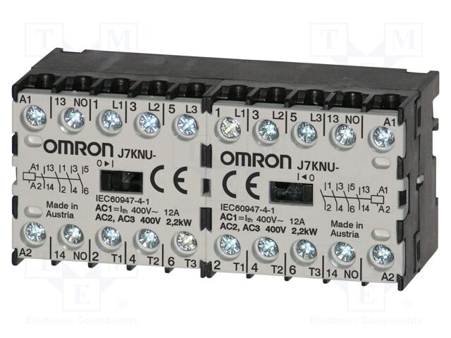 Contactor: 4-pole; NC x2 + NO x2; 48VAC; 5A; J7KNU-AR; 2.2kW