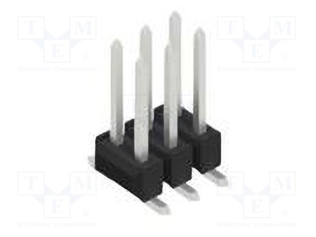 Connector: pin strips; pin header; male; PIN: 6; 2.54mm; SMT; 2x3