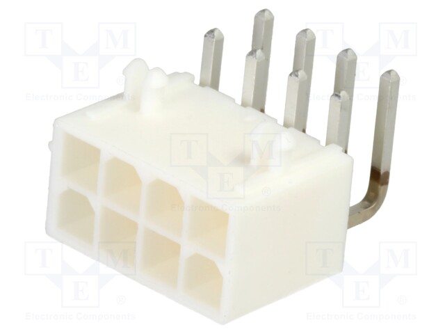 MiniFit Jr RA DR /Pegs 30Au V-0 8Ckt