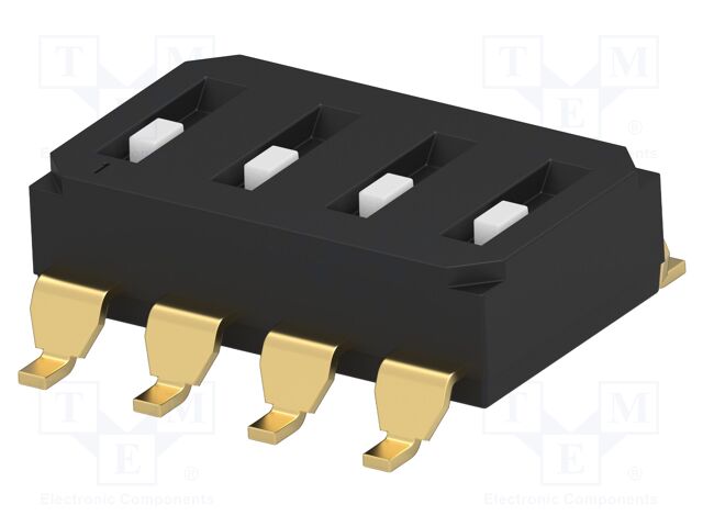 Switch: DIP-SWITCH; Poles number: 4; OFF-ON; 0.025A/24VDC; Pos: 2
