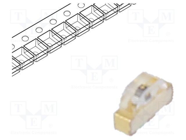 LED; SMD; 0603; amber; 28.5÷90mcd; 1.6x1x0.4mm; 150°; 1.9÷2.4V; 20mA
