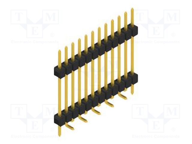 Connector: pin strips; pin header; male; PIN: 12; 2.54mm; SMT; 1x12