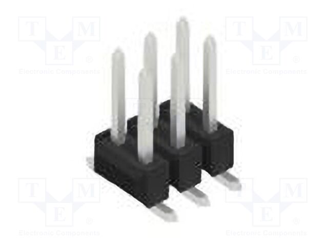 Connector: pin strips; pin header; male; PIN: 6; 2.54mm; SMT; 2x3