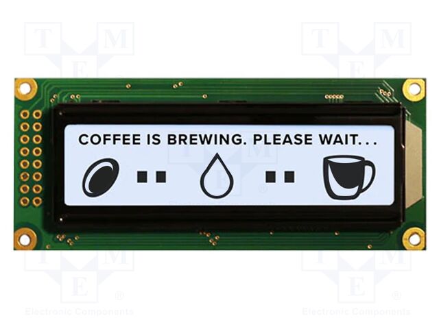 Display: LCD; 144x32; FSTN Positive; white; 85x36mm; LED; 5V