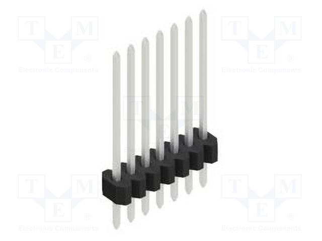 Connector: pin strips; pin header; male; PIN: 7; 1.27mm; THT; 1x7