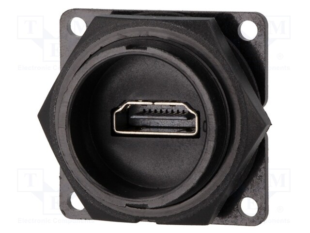 Connector: HDMI; socket; Data-Con-X; soldering; IP67,IP68