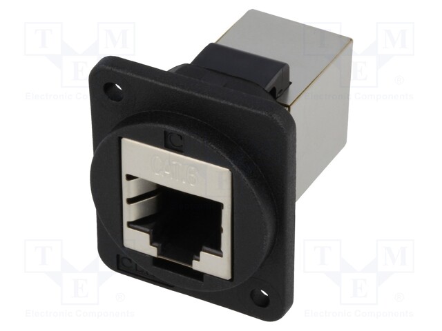 Coupler; FT; Cat: 6; shielded; Layout: 8p8c; RJ45 socket,both sides
