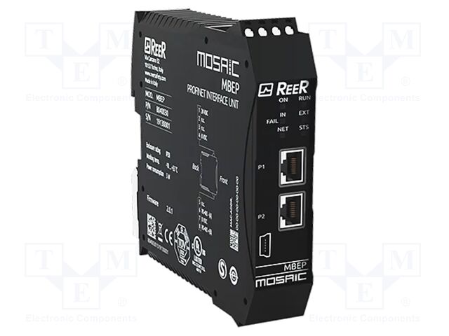 Profinet communication card; 24VDC; for DIN rail mounting; IP20
