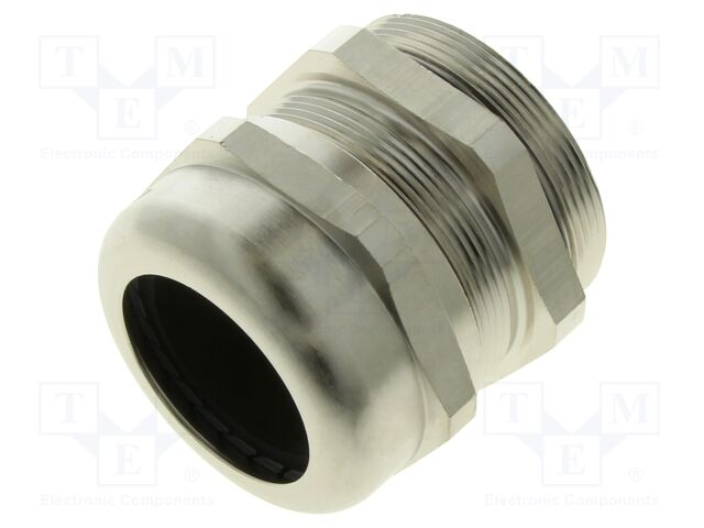 Cable gland; PG42; IP68; brass; Body plating: nickel