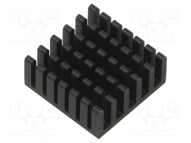 Heatsink: extruded; grilled; black; L: 23mm; W: 23mm; H: 10mm