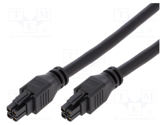 Cable: Mega-Fit-Mega-Fit; female; Mega-Fit; 5.7mm; PIN: 4; 20A; 300V