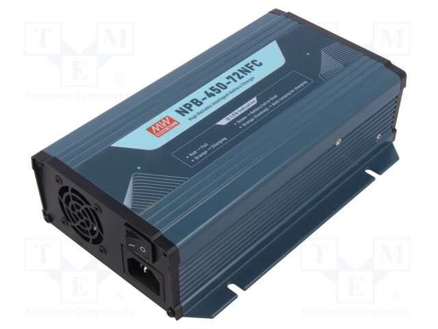 Charger: for rechargeable batteries; 5.5A; 19÷64Ah; 69VDC; 93%