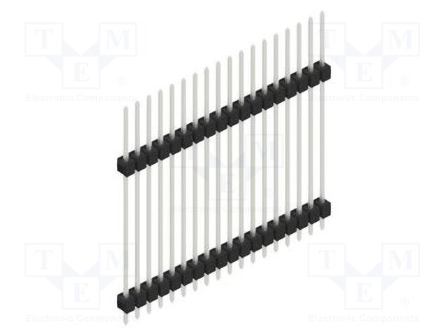 Connector: pin strips; pin header; male; PIN: 18; 2.54mm; THT; 1x18