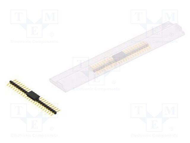Connector: pin strips; pin header; male; PIN: 23; 2mm; SMT; 1x23