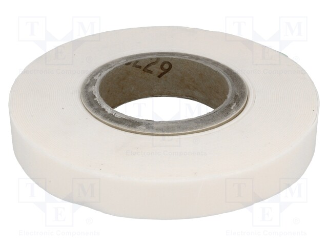 Tape: heat transfer; W: 25mm; L: 15m; D: 1mm; 3W/mK; white; acrylic