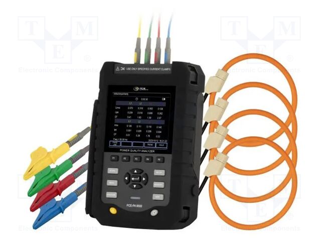 Meter: power quality analyser; LCD TFT 2,6"; VAC: 1÷1000V; 8GB