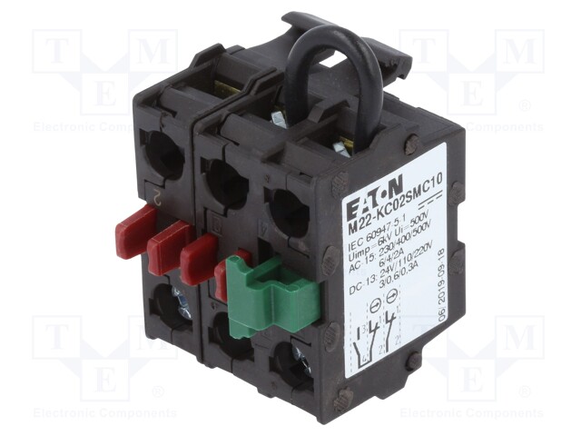 Contact block; 22mm; RMQ-Titan; -25÷70°C; for back plate