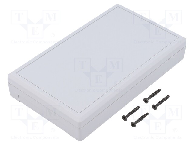 Enclosure: desktop; TENCLOS FLAT; X: 85mm; Y: 145mm; Z: 27mm; ABS