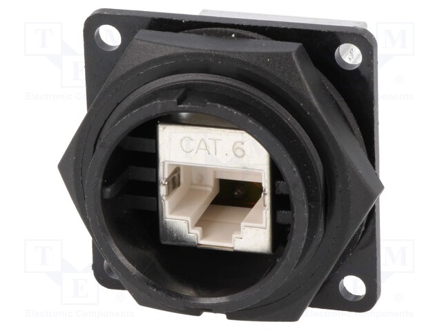 Socket; RJ45; DC; PIN: 8; Cat: 6; shielded; Layout: 8p8c; IP67,IP68