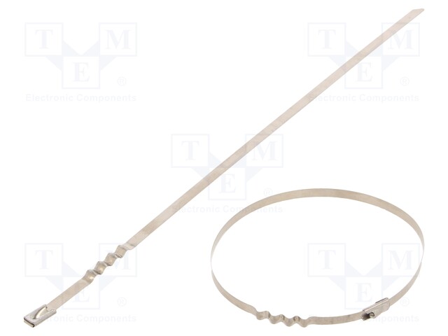 Cable tie; L: 260mm; W: 4.6mm; stainless steel AISI 304; 445N