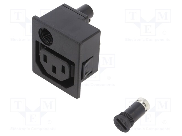 Connector: AC supply; socket; female; 10A; 250VAC; IEC 60320