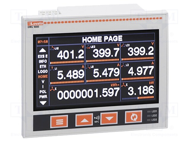 Power network meter; on panel; digital,mounting; Easy Branch