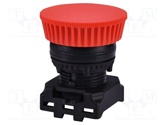 Switch: push-button; 22mm; red; IP65; mushroom; E; Pos: 2; Ø22.5mm