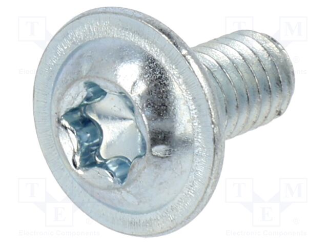 Screw; M4x8; Head: button; Torx®; TX20; steel; zinc