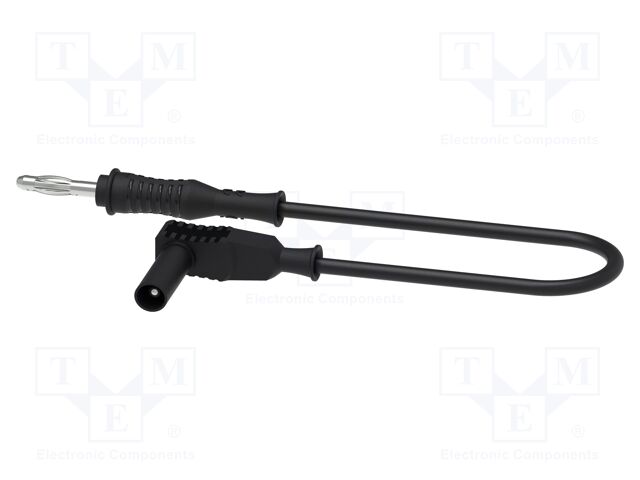 Test lead; 70VDC; 33VAC; 12A; Len: 1m; black; Insulation: silicone