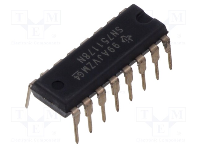 Differential Driver RS422/RS485, Rail-to-Rail, 2 Drivers, 4.75V-5.25V supply, DIP-16