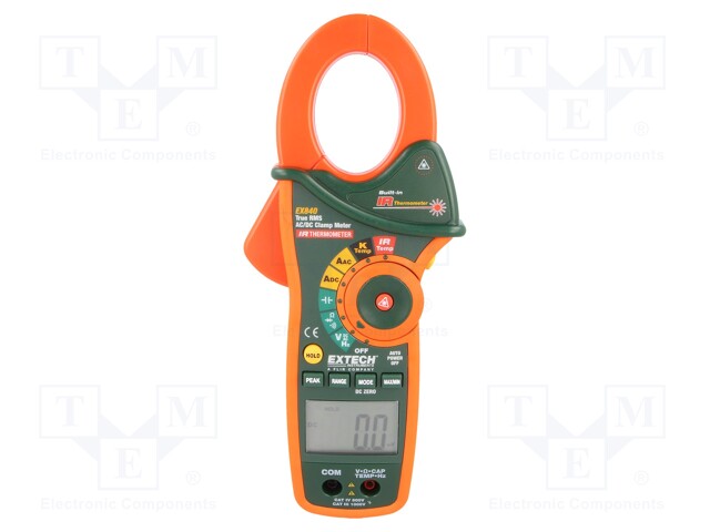 AC/DC digital clamp meter; Øcable: 43mm; Sampling: 2x/s; True RMS