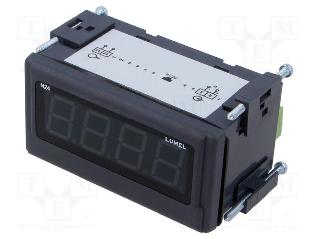 Voltmeter; digital,mounting; 0÷60mV; LED; 4 digit; Char: 20mm; N24S