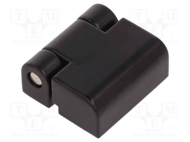 Hinge; Width: 27.5mm; zinc and aluminium alloy; black; H: 30mm