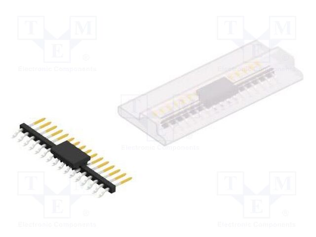 Connector: pin strips; pin header; male; PIN: 16; 2mm; SMT; 1x16
