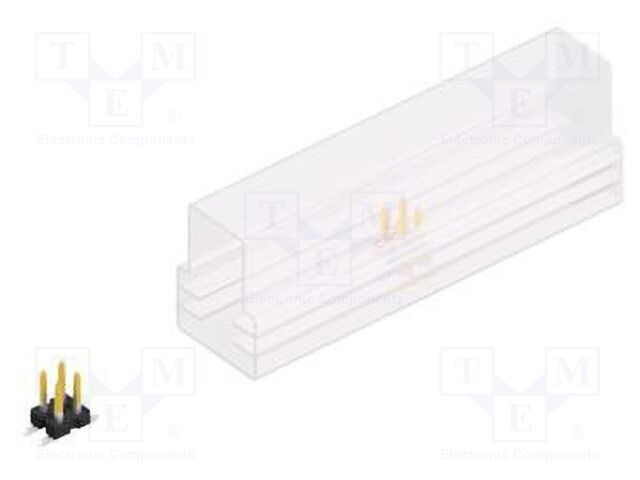 Connector: pin strips; pin header; male; PIN: 4; 2.54mm; SMT; 2x2