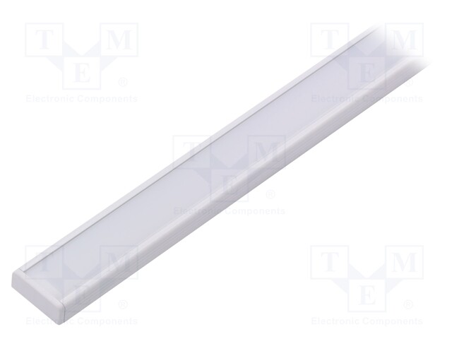Profiles for LED modules; white; surface; white; L: 1m; aluminium