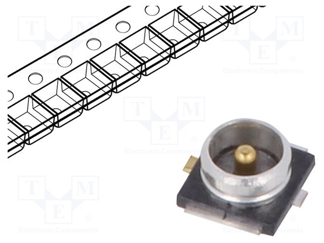 Connector: W.FL; socket; 50Ω; SMT; vertical