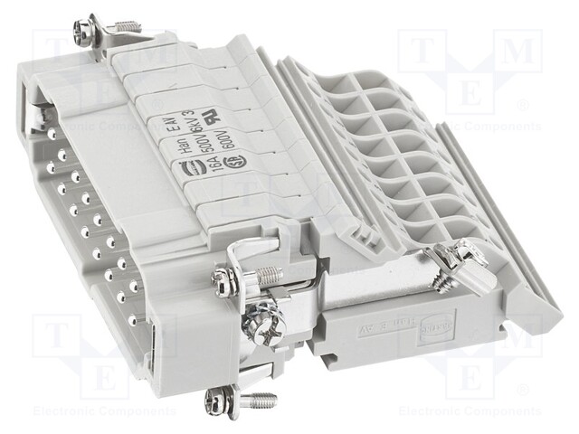 Han E AV 16 Pos. M Insert Term Block Rig