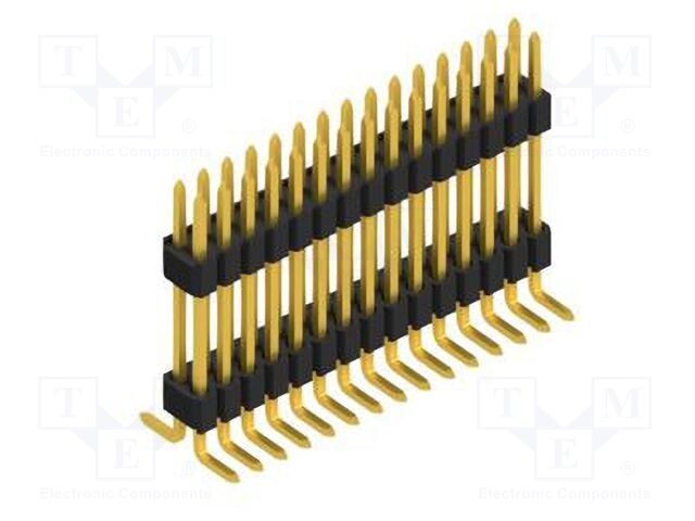 Connector: pin strips; pin header; male; PIN: 30; 1.27mm; SMT; 2x15