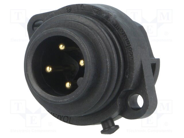 Connector: circular; socket; PIN: 4; male; screw terminal; 400V; 16A