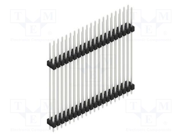 Connector: pin strips; pin header; male; PIN: 40; 2.54mm; THT; 2x20