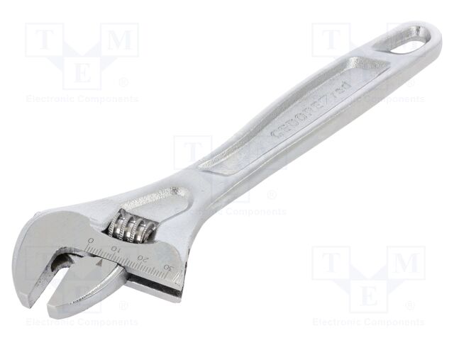 Wrench: adjustable; Jaw capacity: 30mm; Overall len: 200mm