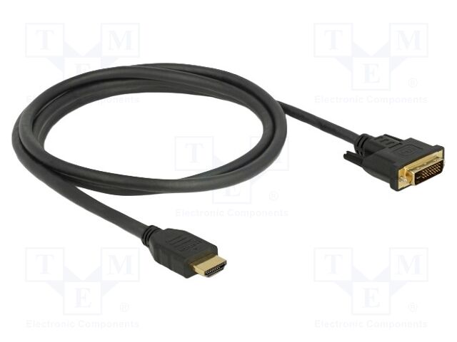 Cable; DVI-D (24+1) plug,HDMI plug; bidirectional,High Speed