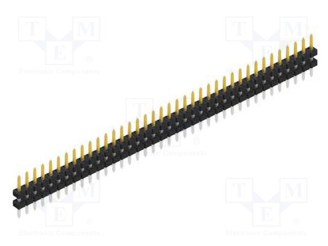 Connector: pin strips; pin header; male; PIN: 38; 2mm; THT; 1x38
