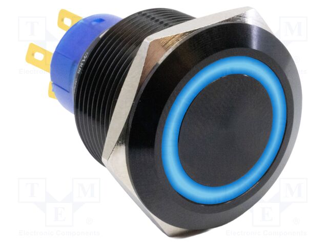 Switch: vandal resistant; SPDT; 3A/250VAC; IP67; ON-(ON); blue; 3V
