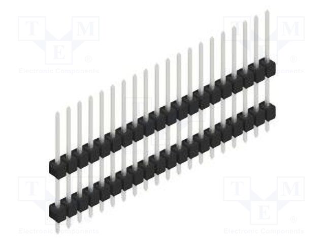 Connector: pin strips; pin header; male; PIN: 20; 2.54mm; THT; 1x20